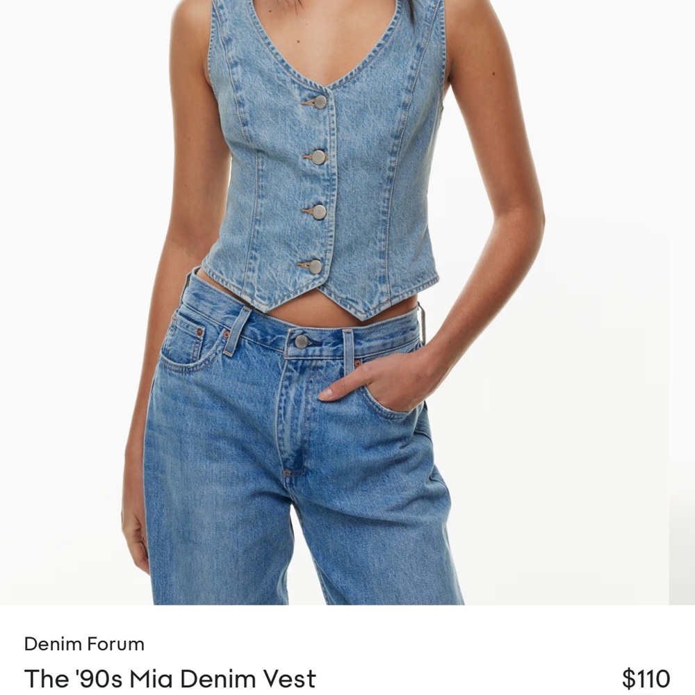 DENIM FORUM VEST FROM ARITZIA